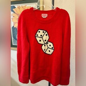 kate spade Red Sweater with Dice Design
